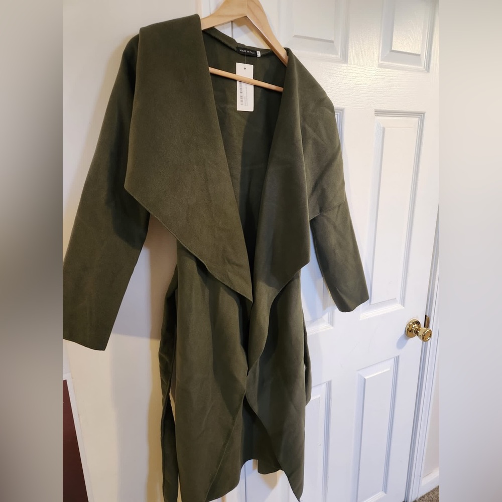 Olive Waterfall Coat